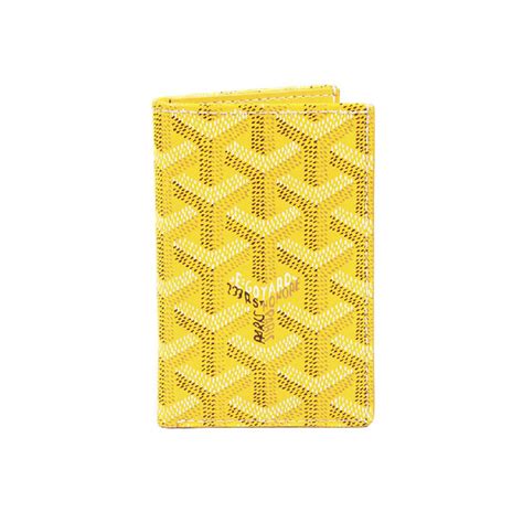 goyard mustard yellow card case|GOYARD Goyardine Saint Marc Card Holder Yellow.